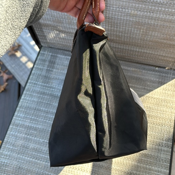 LONGCHAMP BLACK GRAY BROWN TOTE - Picture 3 of 13